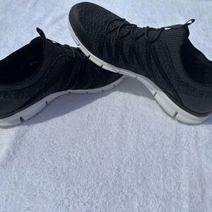 Skechers Black and White Athletic Shoes